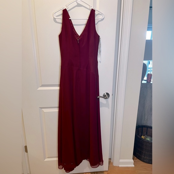 Jordan Sleeveless Purple Chiffon Gown Size 4 - Picture 2 of 12